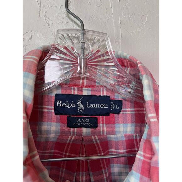 Polo Ralph Lauren Plaid Button‎ Up Sz L - Picture 3 of 4